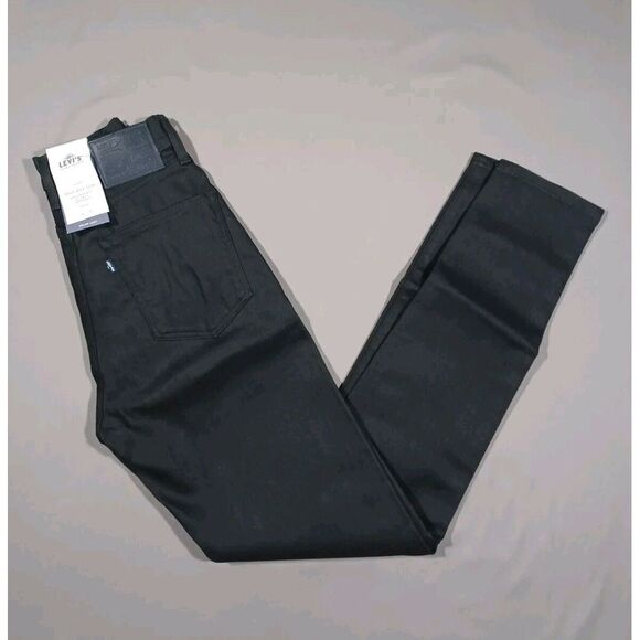 Levis Made & Crafted Jeans Womens 25x31‎ Black High Rise Slim Color Last Italian - Picture 1 of 7